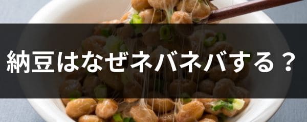 納豆がネバネバするのはなぜ？